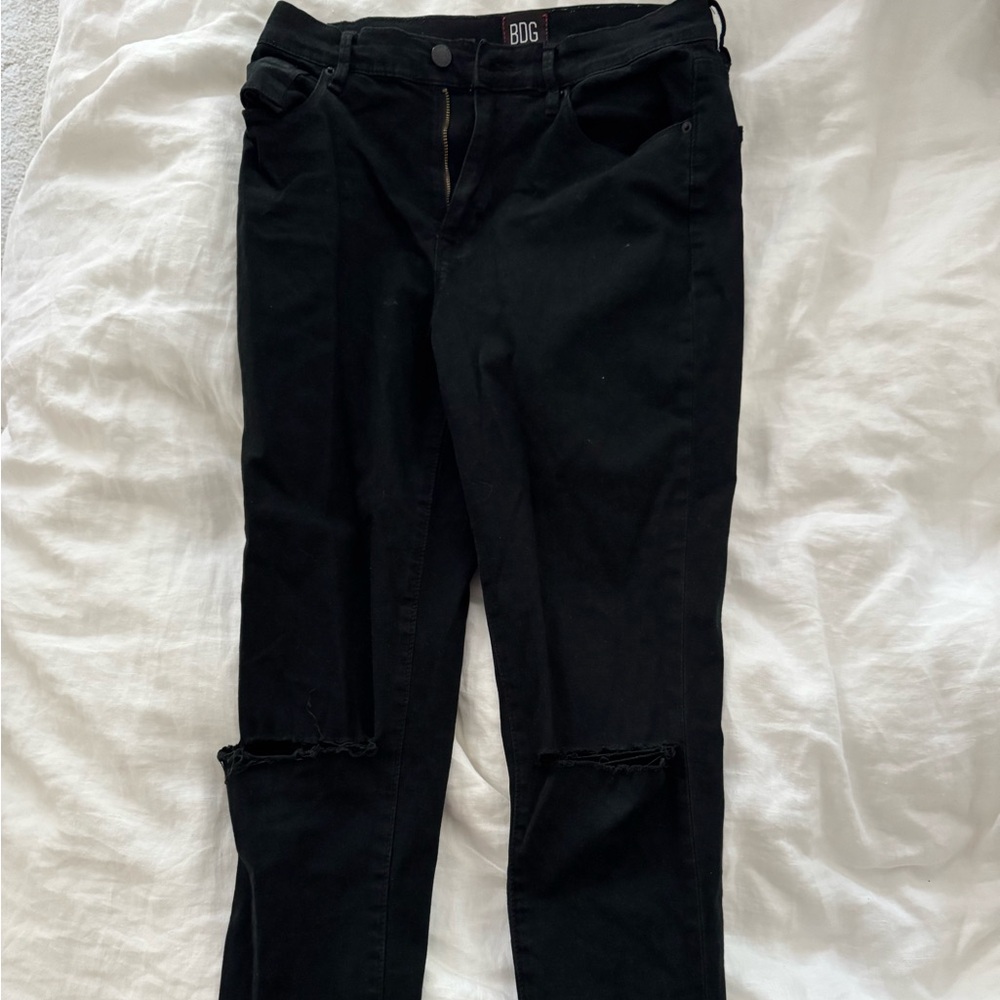 BDG Women's Black Ripped Skinny Jeans